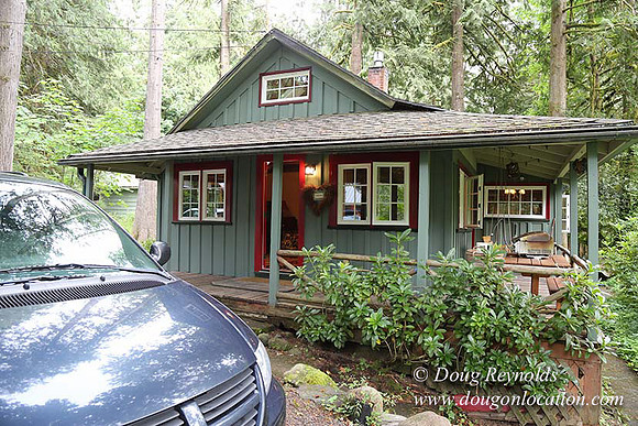 Small, Cabin, Home, River, OR, Oregon, Green, Yard,