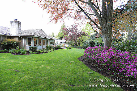 Mid Century Traditional Style Home, With a Basement, 2 car garage average sized Back Yard with Patio.