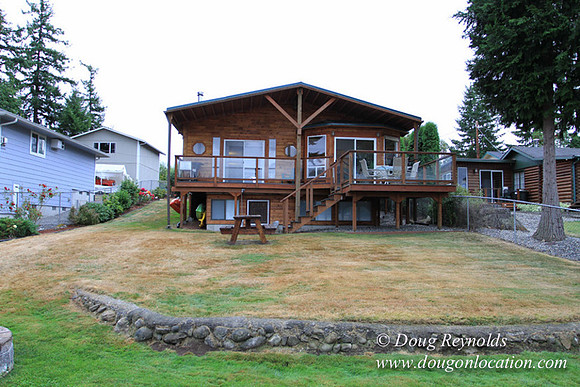 Boat, Cabin, Dock, "Greg's", Home, House, Lake, Small, WA, Washington, Yard, deck, green., vacation