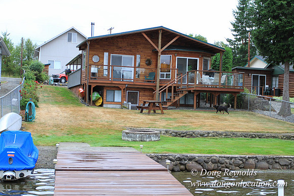 Boat, Cabin, Dock, "Greg's", Home, House, Lake, Small, WA, Washington, Yard, deck, green., vacation
