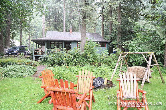 Small, Cabin, Home, River, OR, Oregon, Green, Yard,