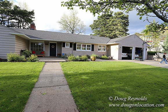 Mid Century Traditional Style Home, With a Basement, 2 car garage average sized Back Yard with Patio and Fire Pit.