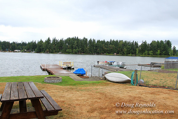 Boat, Cabin, Dock, "Greg's", Home, House, Lake, Small, WA, Washington, Yard, deck, green., vacation