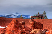 Truck on gravel Road