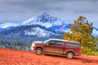 Truck on Red Gravel Mountain