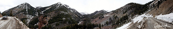 Mountain Road with Snow