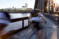 East Bank Bikes at Steel Bridge Bluered