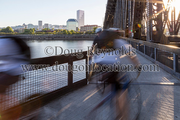 East Bank Bikes at Steel Bridge Bluered
