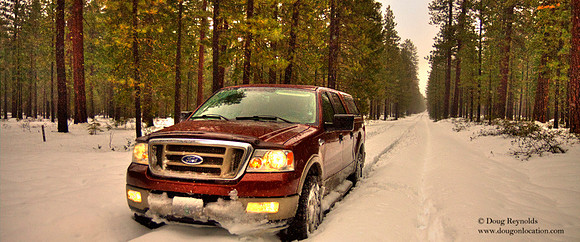 Ford truck on Snow Road