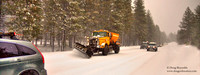 Snow Plow and Cars