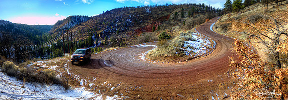 Hair Pin Turn on Gravel