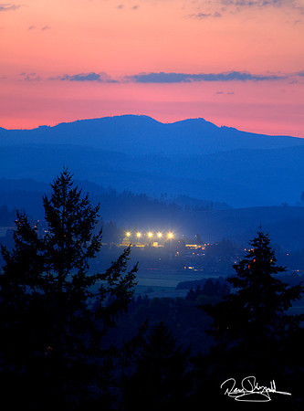 Gaston Foot Field at sunset