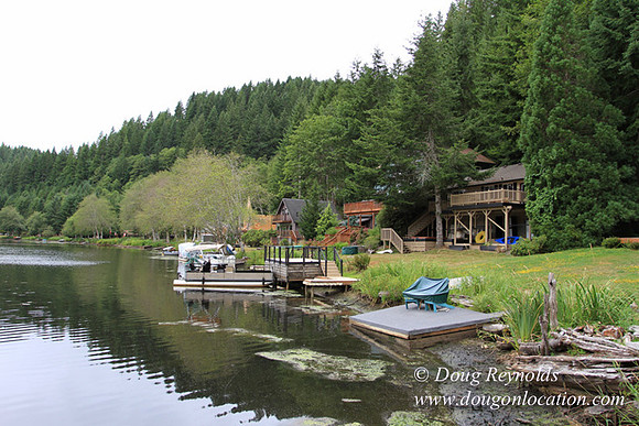 Cabin, Dock, Green, Home, House, Lake, ORBoat, Oregon, "Sky's Lake House", Yard, deck