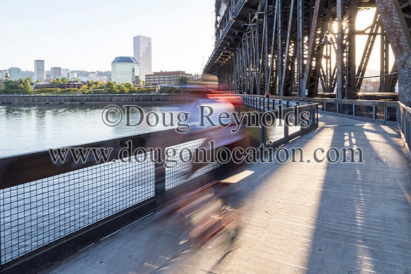 East Bank Bikes at Steel Bridge Bluered