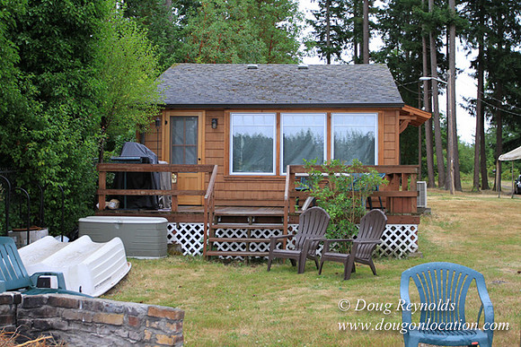 Cabin, Curtis, Dock, Green, Home, Lake, Small, WA, Washington, Yard, Yard, deck