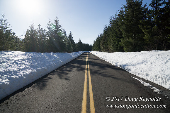 Lost lake Rd with Snow