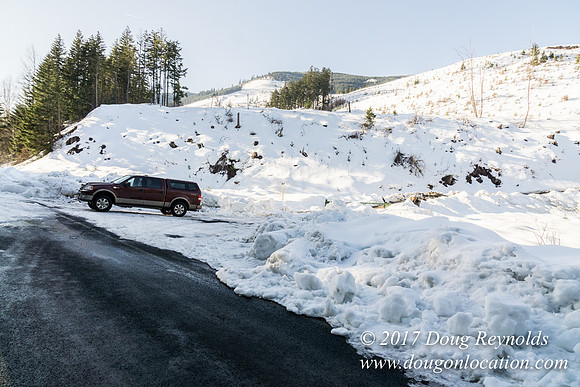 Lost lake Rd with Snow