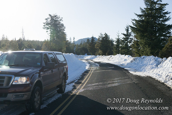 Lost lake Rd with Snow