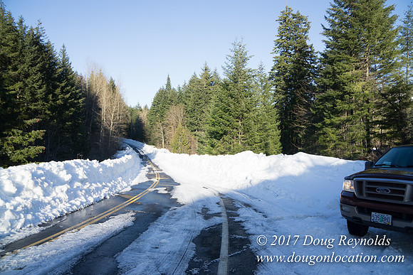 Lost lake Rd with Snow