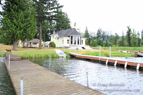 Cabin, Curtis, Dock, Green, Home, Lake, Small, WA, Washington, Yard, Yard, deck