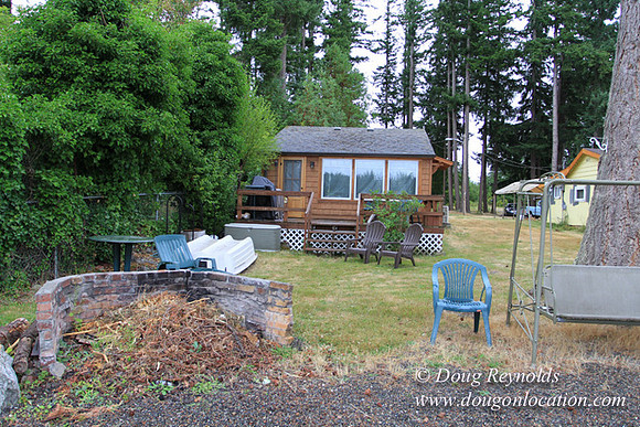 Cabin, Curtis, Dock, Green, Home, Lake, Small, WA, Washington, Yard, Yard, deck