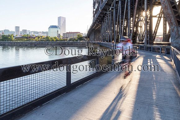 East Bank Bikes at Steel Bridge Bluered