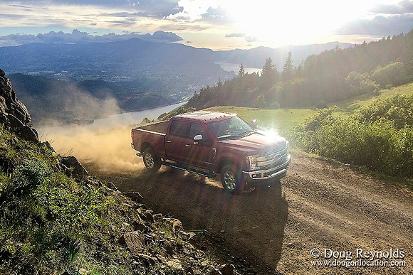 Ford F250 at Sunset in the gorge