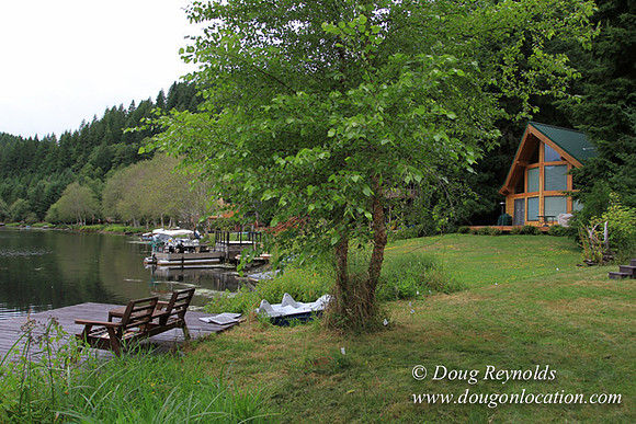 Cabin, Dock, Green, Home, House, Lake, ORBoat, Oregon, "Sky's Lake House", Yard, deck