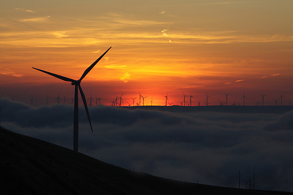 Wind Turbans at Sun Rise