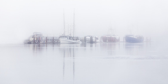 Fishing Boats in Fog