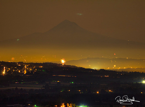 MT Hood From Bold Peak on the 4th of July