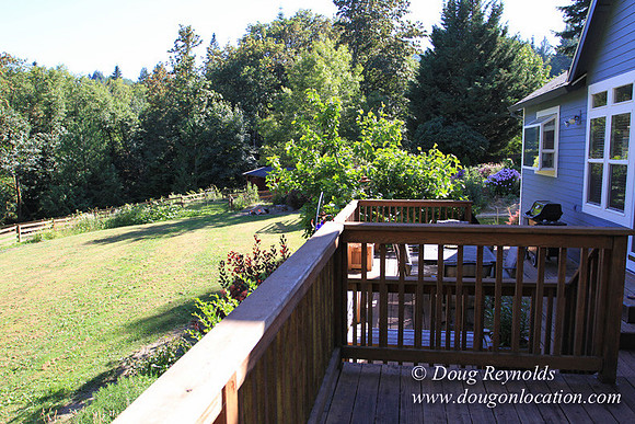 Traditional Style Home small farm with large kitchen great room, 2 story, 2 car garage on Acreage with large back yard, large front yard, garden, pond, deck, goats, bees, shop, PDX Zone