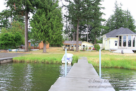 Cabin, Curtis, Dock, Green, Home, Lake, Small, WA, Washington, Yard, Yard, deck