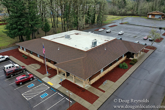 Sweet home Oregon City Hall Drone
