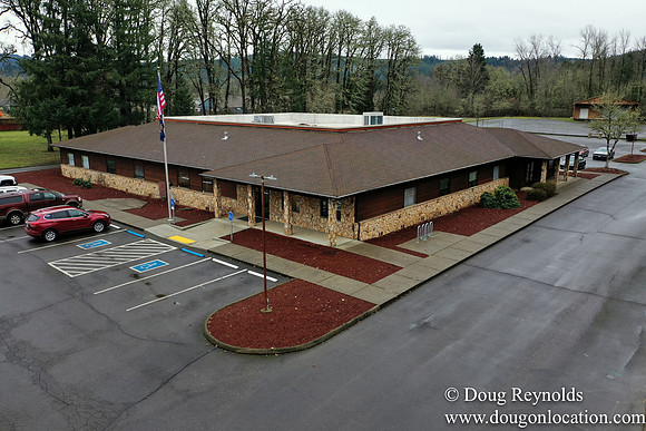 Sweet home Oregon City Hall Drone