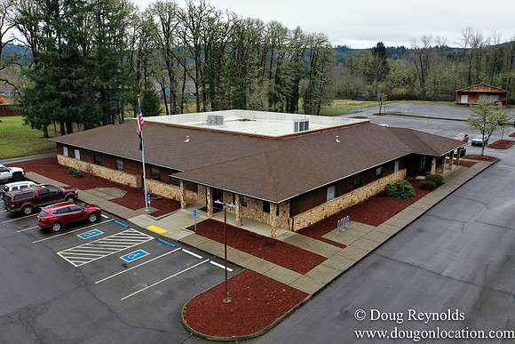 Sweet home Oregon City Hall Drone