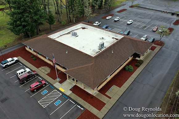 Sweet home Oregon City Hall Drone