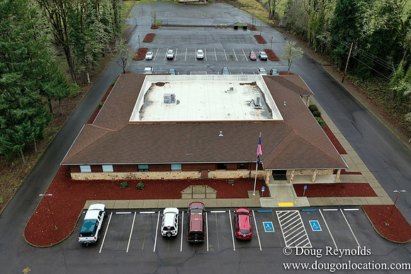 Sweet home Oregon City Hall Drone