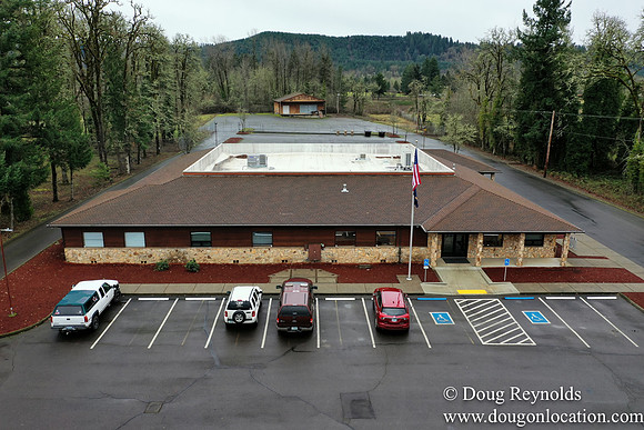 Sweet home Oregon City Hall Drone