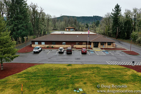 Sweet home Oregon City Hall Drone