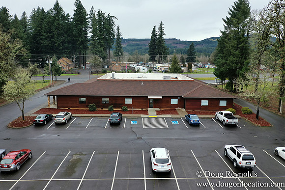 Sweet home Oregon City Hall Drone