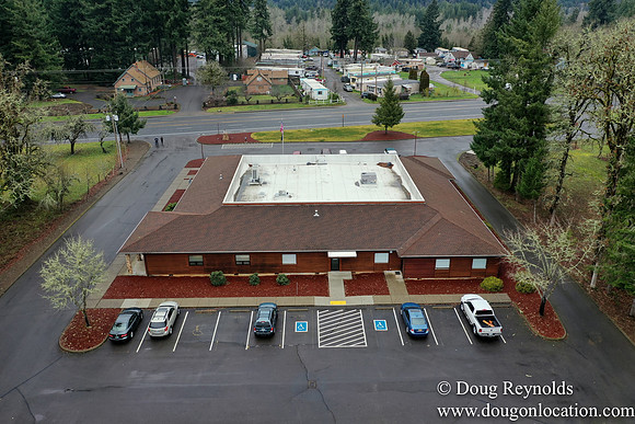 Sweet home Oregon City Hall Drone