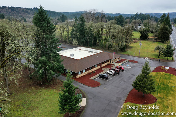 Sweet home Oregon City Hall Drone
