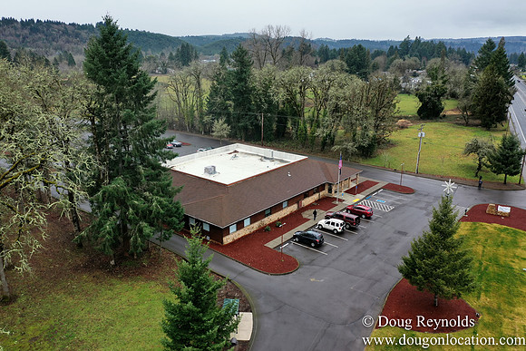 Sweet home Oregon City Hall Drone