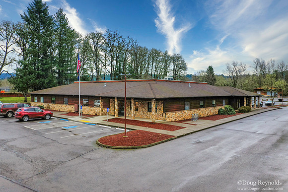 Sweet home Oregon City Hall Drone