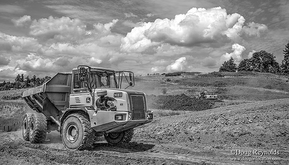 Big John Deere Dump Black & White