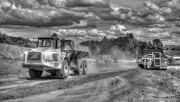 Big Volvo Dump Black & White