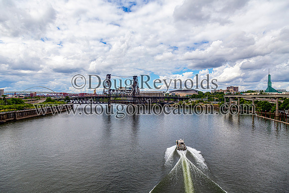 Willamette River Power Boat Portland Oregon