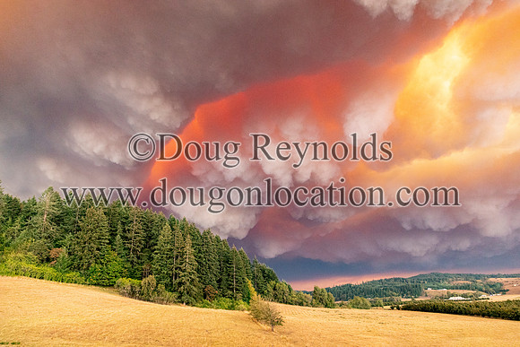 Rolling dramatic Fire smoke
