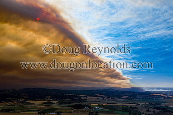 Rolling dramatic Fire smoke